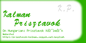 kalman prisztavok business card